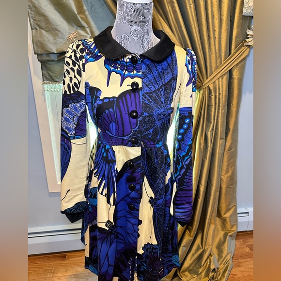 Vintage Betsey Johnson butterflies long scallop - Picture 5 of 6